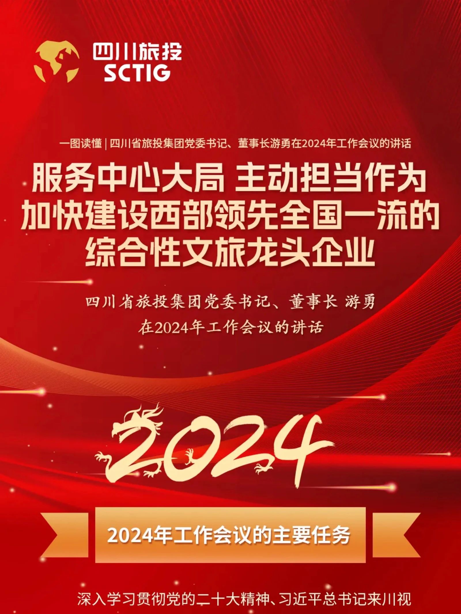 四川省尊龙凯时集团党委书记、董事长游勇在2024年工作会议的讲话